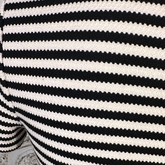 MANGO Casual Short Sleeve Striped Black and White Women's Dress - Picture 8 of 10